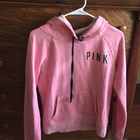 Pink hoodie sweatshirt.