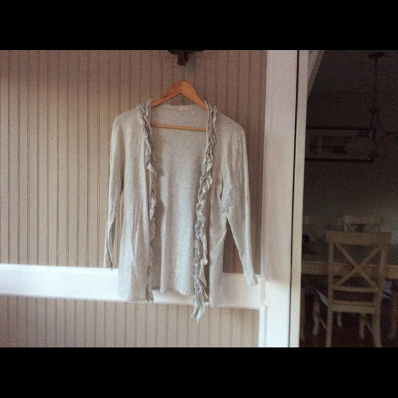 J.Crew light Gray Cardigan