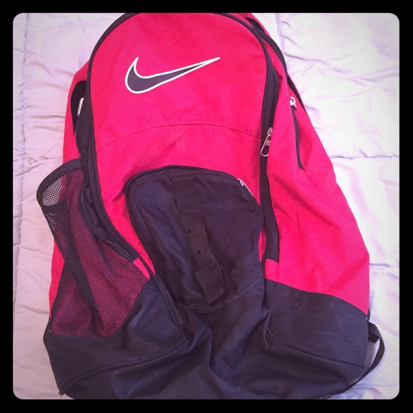 Red Nike backpack