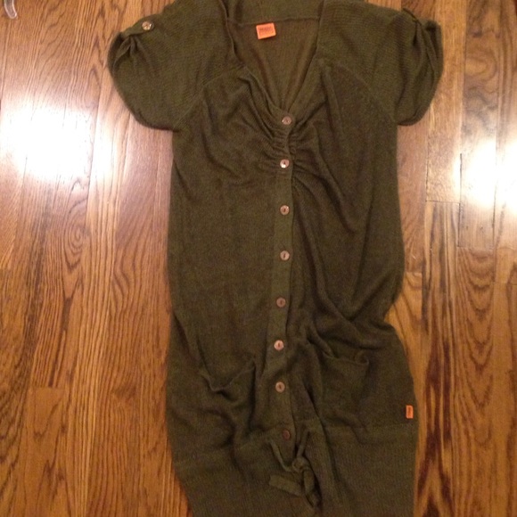 Very Long Green Cardigan - Picture 1 of 2