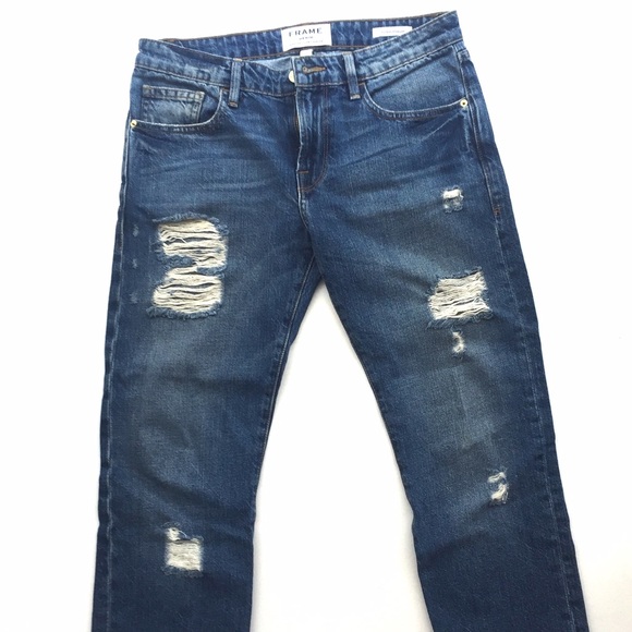 SOLD Frame Denim Le Grand Garçon Cropped Denim - Picture 2 of 4