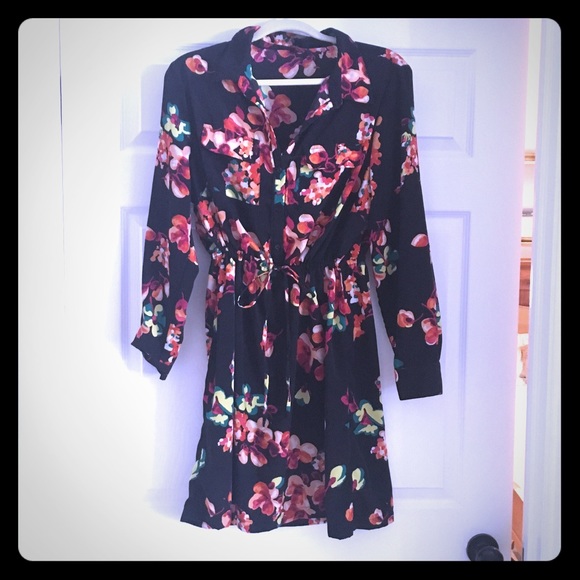 Black Floral Dress, xxl