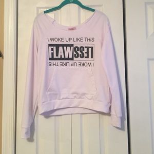 Black and white light sweater shirt