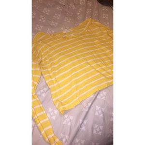 Long Sleeve Striped Crop Top