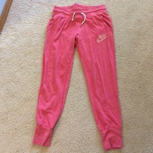 pink nike work out pants