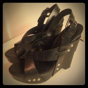 Ash platform sandals