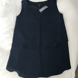 Ann Taylor Navy Sleeveless Top