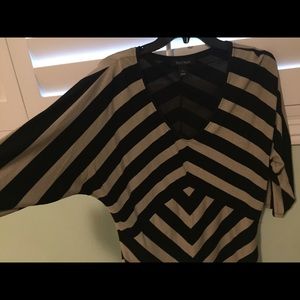 White House Black Mkt Striped top w/sparkle. NWOT