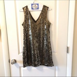Woman's Express gold sequin cocktail dress