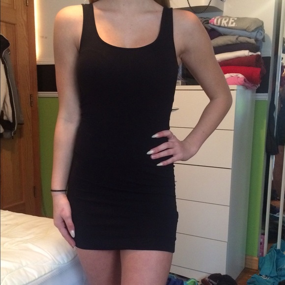 Black body con tank dress