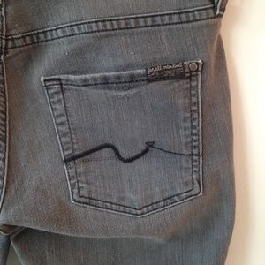 7 for All Mankind Skinny Jeans. Gwenevere, grey.