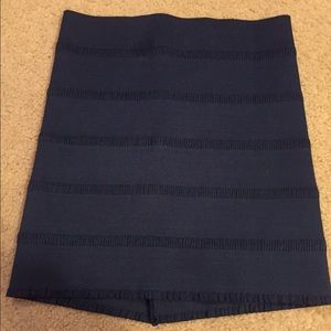 ✔ Navy Stretch Mini Skirt