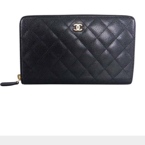 Chanel large zip wallet