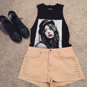 Black graphic tank