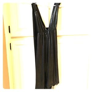 Black shiny dress