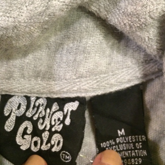 Planet Gold Terry Athleisure Zip Up Sweatshirt - Picture 2 of 4