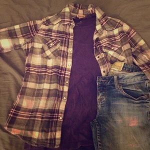 SOLD!  Flannel Top