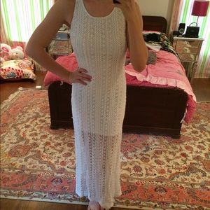 White Crochet Maxi Dress