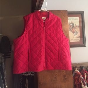 Quilted red vest