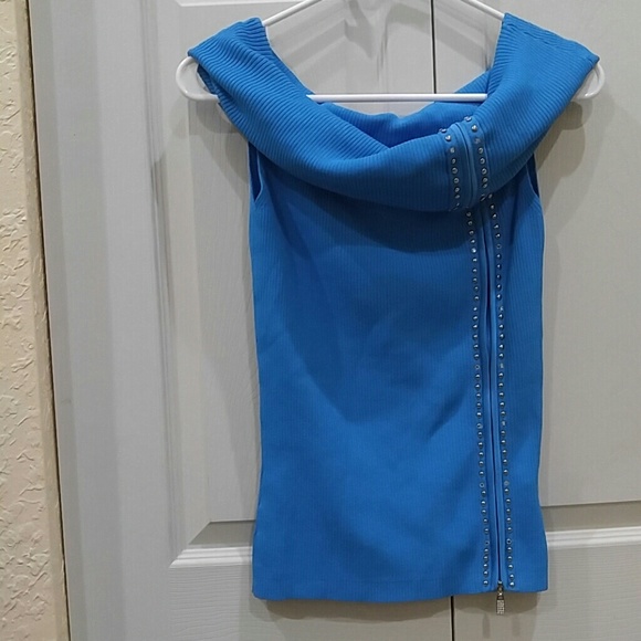 Dark Blue zippered top