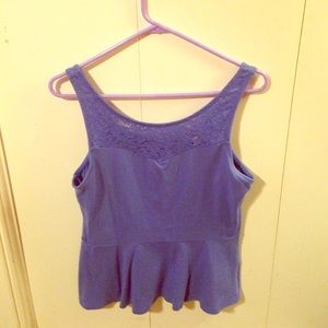 Express peplum tank top