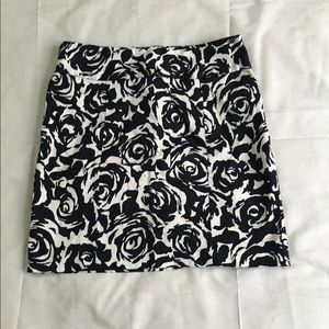 Black & White Roses Mini skirt