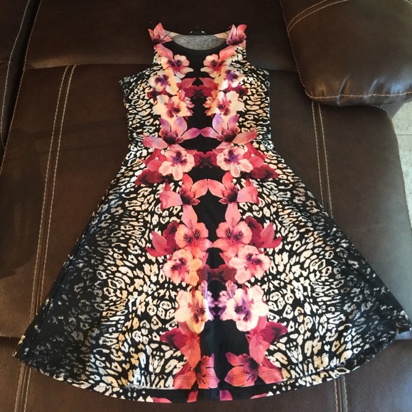 H&M Dress- Floral & Cheetah Print