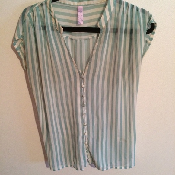 Sheer striped shirt