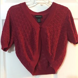 Red shrug sweater