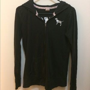 I only sleep in pink zip up