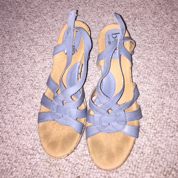 Light blue Børn wedges