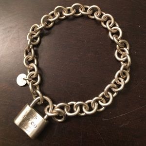 Tiffany & Co classic padlock charm bracelet