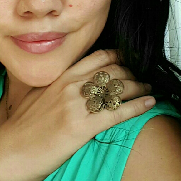Twisted Silver Jewelry - FLOWER FILIGREE brass ring by Twisted Silver