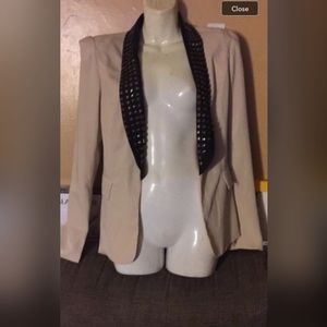 Studded beige blazer