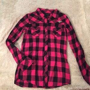 FOX plaid button-down