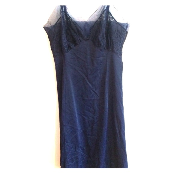 Vintage Navy Lace Chemise