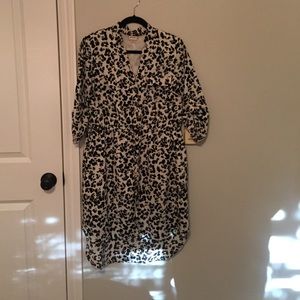 Black and white animal print dress