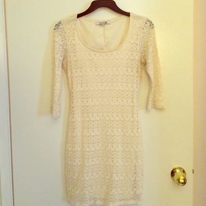 Ivory lace short dress