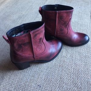 Seychelles Red Leather Booties