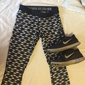 Black Nike running shoes