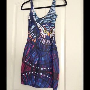 Authentic Black Milk Clothing Glass Owl Bodycon