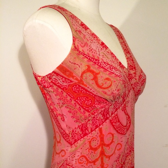 Elie Tahari boho feminine pink floral paisley - Picture 3 of 9