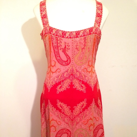 Elie Tahari boho feminine pink floral paisley - Picture 5 of 9