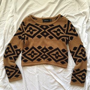 Mink Pink crop knit sweater