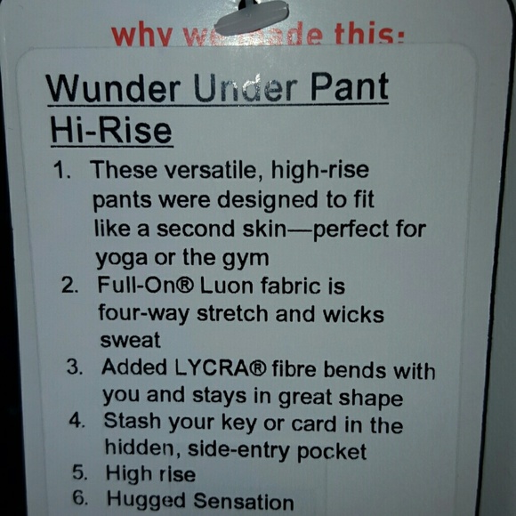 NWT Lululemon Wunder Under Hi-Rise SZ 4 - Picture 4 of 4