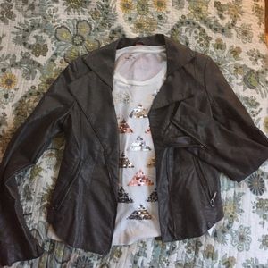 Great faux leather motorcycle jacket