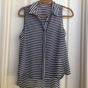 Sheer nautical stripped top