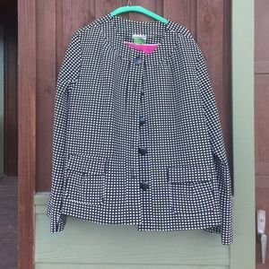 Black and white lined blazer