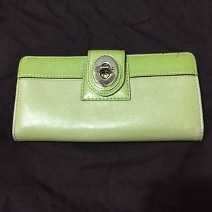 Lime green Coach wallet