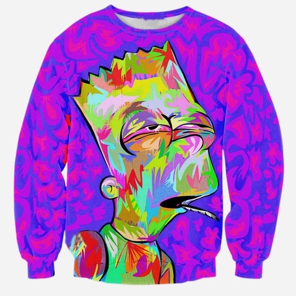 bart simpson crewneck sweatshirt